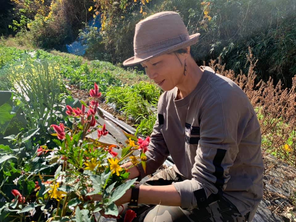 吉垣花園　オーガニックフラワー　夕やけ山　リトリート